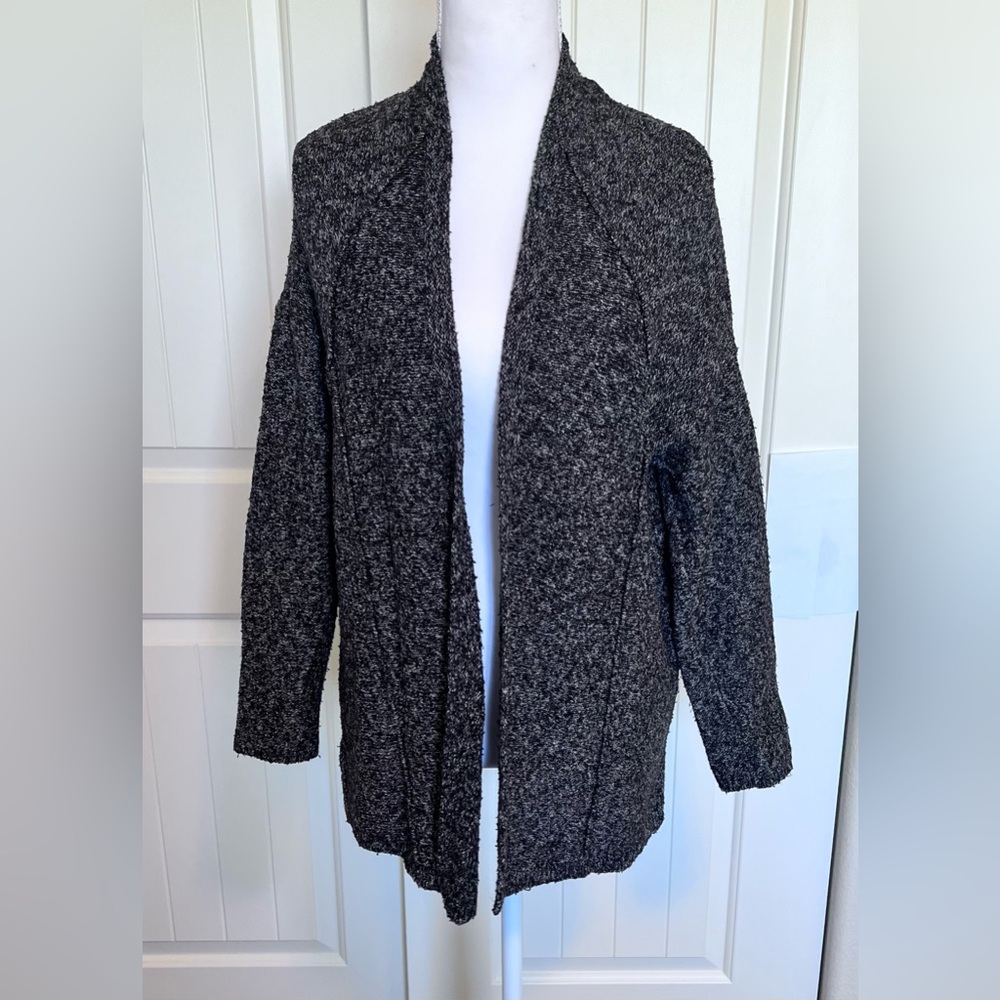 Pure Jill Women's Charcoal Open-Front Cardigan XS